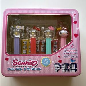 Sanrio Hello Kitty My Melody Limited Edition PEZ Dispensers Lunch Box Giftset